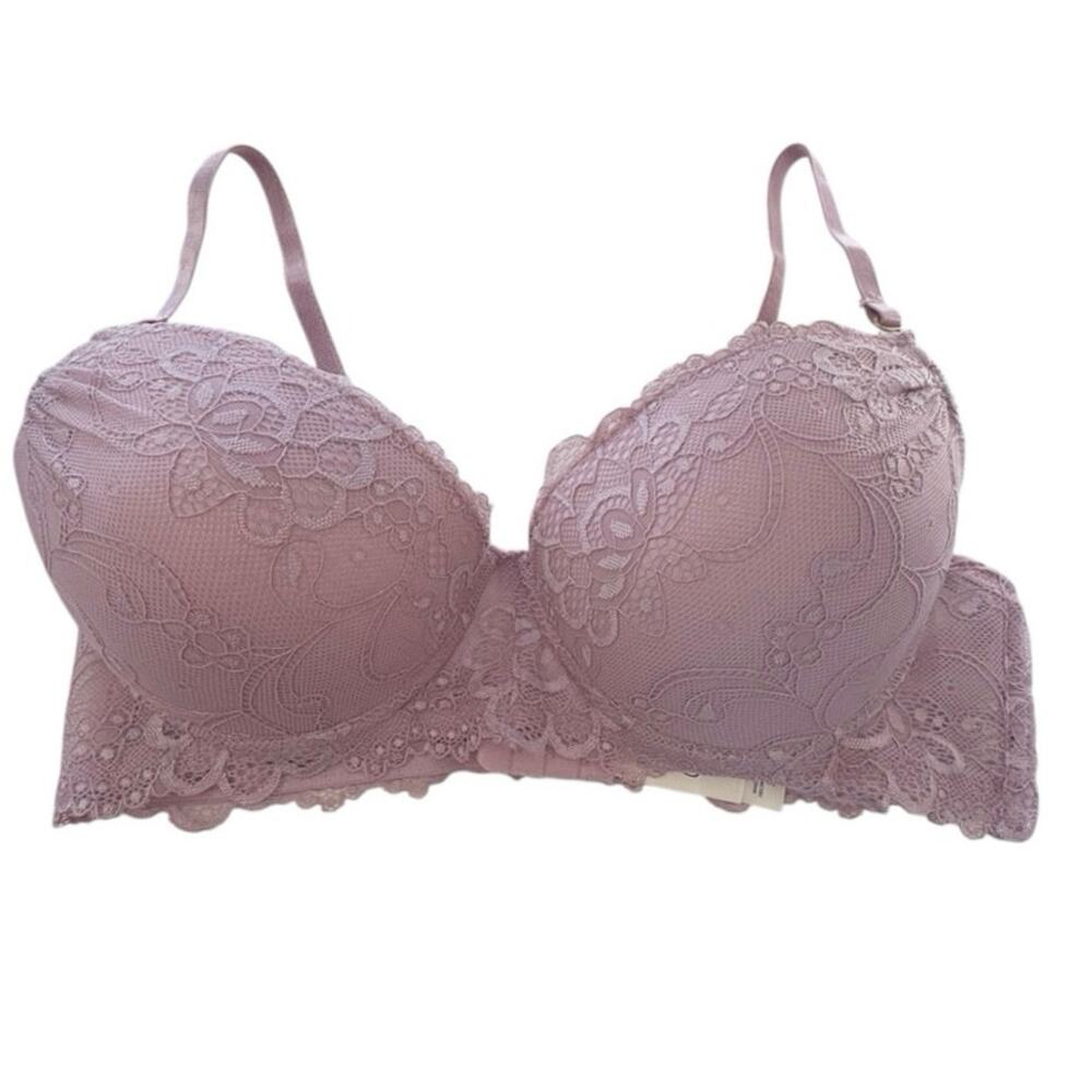 New Jessica Simpson Lilac Light Purple Lace Bra 36C